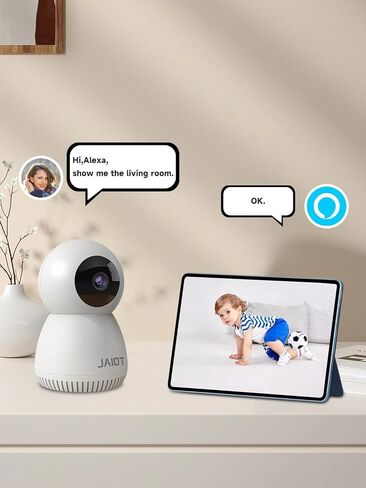 Indoor Camera, 5G & 2.4G WiFi Pet Camera with Phone APP,Security Cameras for Home with 360° Pan&Tilt,Night Vision,Motion Detection,2 Way Audio,SD or Cloud Storage,Work with Alexa in Saudi Arabia