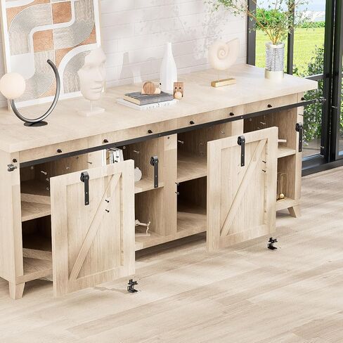 6.6FT Super Mini Cabinet Small Sliding Double Barn Door Hardware Track Kit Apply for Storage Window TV Stand-Fit 20" Wide Door Panel-J Shape Hanger in Saudi Arabia