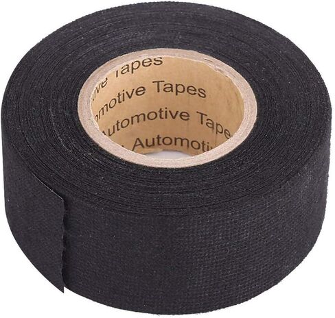 HURRISE Wire Loom Harness Tape, Multipurpose Car Self Adhesive Anti Squeak Rattle Felt Automotive Wiring Harness Tape Heat Resistant Adhesive Cloth Fabric Tape Black(32mm*15m) in Saudi Arabia