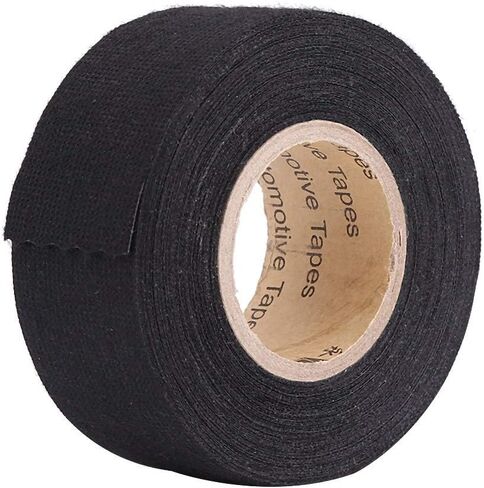 HURRISE Wire Loom Harness Tape, Multipurpose Car Self Adhesive Anti Squeak Rattle Felt Automotive Wiring Harness Tape Heat Resistant Adhesive Cloth Fabric Tape Black(32mm*15m) in Saudi Arabia