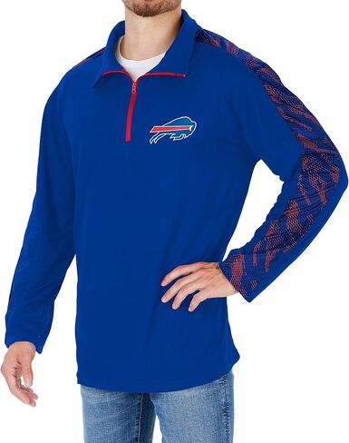 Zubaz NFL Mens Solid 1/4 Zip with Team Viper Liner in Kuwait
