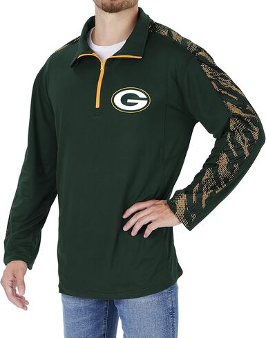 Zubaz NFL Mens Solid 1/4 Zip with Team Viper Liner in Kuwait