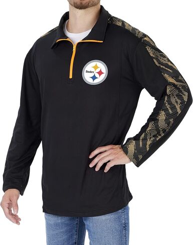 Zubaz NFL Mens Solid 1/4 Zip with Team Viper Liner in Kuwait