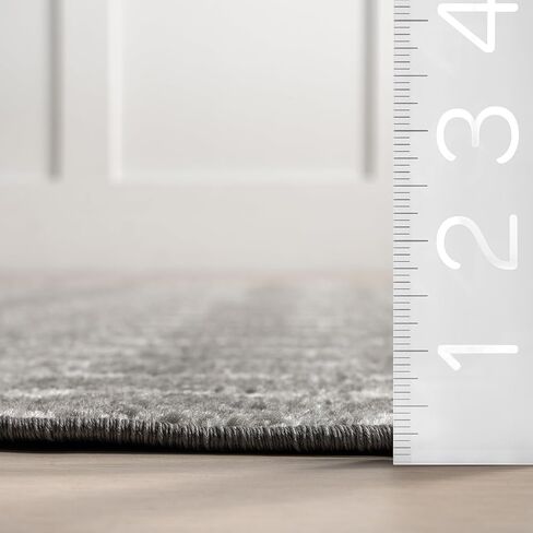 nuLOOM 2x16 Moroccan Blythe Area Rug, Black, Faded Bohemian Design, Stain Resistant, For Bedroom, Dining Room, Living Room, Hallway, Office, Kitchen, Entryway in Saudi Arabia