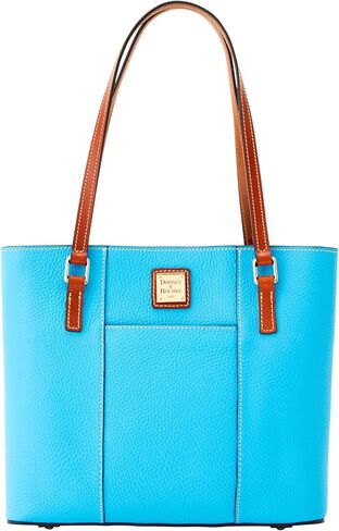 Dooney & Bourke Women's Small Lexington Tote in Pebble Grain Leather, Handbag with Long Leather Shoulder Straps, Black in Saudi Arabia