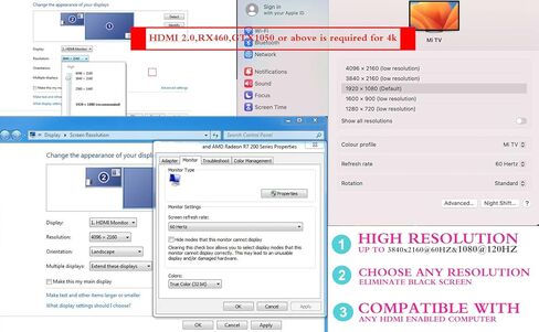 دمية التوصيل بدون رأس محاكي عرض الشبح متوافق مع HDMI متوافق مع HDMI (مناسب بدون رأس-1920x1080 الجيل الجديد عند 60 هرتز) -6 عبوات in Saudi Arabia