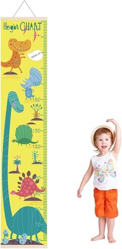 Kids Growth Charts - 11.8 "X55.9" Thick Oil Painting Canvas Disassembly Babies and Children's Height Chart, Children's Wooden Frame Measurement Rules, for Wall Decoration(Sunflower Bee) in Saudi Arabia