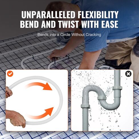 VEVOR Oxygen Non-Barrier PEX Tubing 500 Ft Blue 3/4 Inch PEX Pipe Radiant Heat Floor EVOH Pex-B Heat Durable Plumbing Flexible for Residential Commercial Heating Plumbing in Saudi Arabia