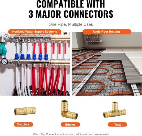 VEVOR Oxygen Non-Barrier PEX Tubing 500 Ft Blue 3/4 Inch PEX Pipe Radiant Heat Floor EVOH Pex-B Heat Durable Plumbing Flexible for Residential Commercial Heating Plumbing in Saudi Arabia