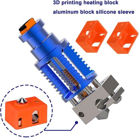 5pcs 3D Printer Heater Block Silicone Socks Cover Compatible with E3D V6 PT100 Heater Extruder Hotend Block Protective Sock Black in Saudi Arabia