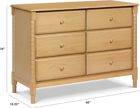 DaVinci Jenny Lind Spindle 6-Drawer Dresser in White in Kuwait