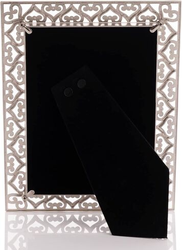 إطار صورة على شكل قلب مطلي بالفضة مقاس 5 × 7 بوصة in Kuwait