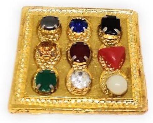 Shri Navgrah Ratna Yantra in Metal, All Navgrah Navratna Yantra Hindu Puja Spiritual Pooja Wealth Prosperity, Hindu Puja Spiritual Pooja Wealth Prosperity (Pack of 1) in Saudi Arabia
