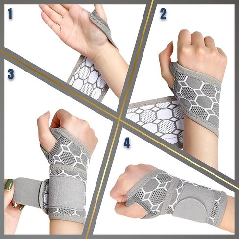 Carpal Tunnel Wrist Brace,Copper Compression Wrist Support Brace Adjustable Elastic Wrist Wraps Wrist Support for Men and Women,Sports,Weightlifting,Tendonitis,Carpal Tunnel Arthritis in Saudi Arabia