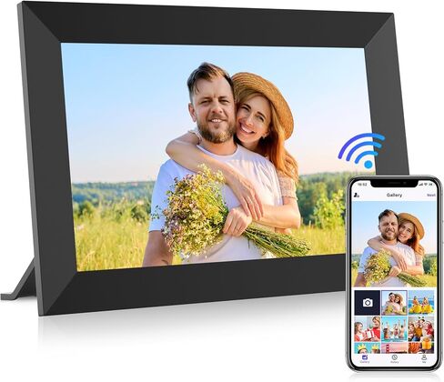 FANGOR إطار صور رقمي كبير مقاس 21.5 بوصة، إطار صور رقمي WiFi 1920 * 1080 FHD IPS مع جهاز تحكم عن بعد، إطار ذكي بتدوير تلقائي سعة 32 جيجابايت مثبت على الحائط، مشاركة الصور/مقاطع الفيديو عبر تطبيق Uhale/USB/SD in Kuwait