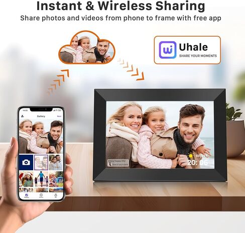 FANGOR إطار صور رقمي كبير مقاس 21.5 بوصة، إطار صور رقمي WiFi 1920 * 1080 FHD IPS مع جهاز تحكم عن بعد، إطار ذكي بتدوير تلقائي سعة 32 جيجابايت مثبت على الحائط، مشاركة الصور/مقاطع الفيديو عبر تطبيق Uhale/USB/SD in Kuwait