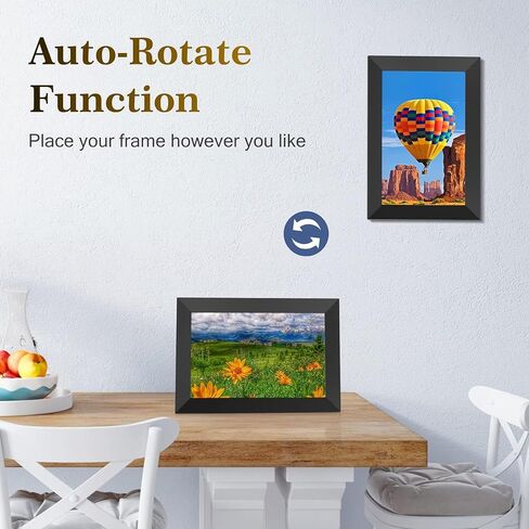 FANGOR إطار صور رقمي كبير مقاس 21.5 بوصة، إطار صور رقمي WiFi 1920 * 1080 FHD IPS مع جهاز تحكم عن بعد، إطار ذكي بتدوير تلقائي سعة 32 جيجابايت مثبت على الحائط، مشاركة الصور/مقاطع الفيديو عبر تطبيق Uhale/USB/SD in Kuwait