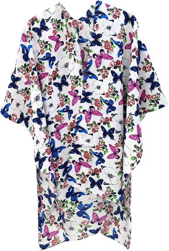 Elu Kimonos for Women - Beach Coverup Cardigan Poncho Ruanas floral Print swimsuits Plus size Long Summer Cover up in Saudi Arabia