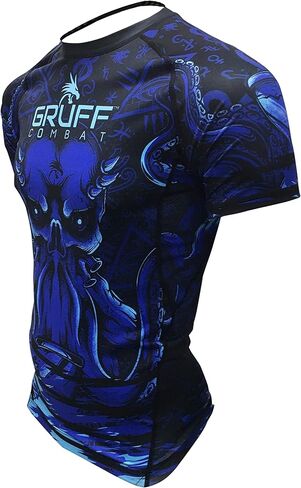 قميص BJJ Rash Guards Grappling MMA Jiu Jitsu No Gi UFC، ملابس قتالية، بأكمام قصيرة in Kuwait