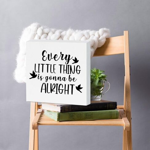 Funny Cute Wood Box Sign I Don't Have Ducks or A Row Desk Decor Rustic Wooden Block Sign Wall Art Sign for Home Office Table Decor, Home Living Room Shelf Table Decoration (6×6 Inch) in Saudi Arabia