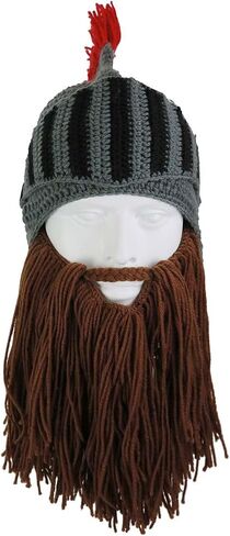 Wig Beard Hats Creative Funny Adult hat Hand-Woven Tassel red Crown Roman hat Knight hat Helmet hat Winter Hats in Kuwait