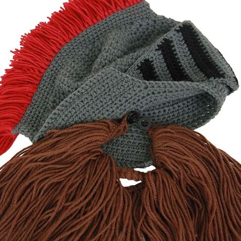 Wig Beard Hats Creative Funny Adult hat Hand-Woven Tassel red Crown Roman hat Knight hat Helmet hat Winter Hats in Kuwait