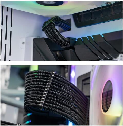 طقم تمديد كابل PSU بطول 30 سم مع أمشاط كابل 1x24Pin/2x8Pin(4+4) EPS/2x8Pin(6P+2P) كابل PCI-E/PC مزود طاقة ATX (أبيض) in Kuwait