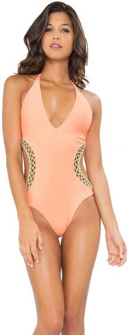 بدلة سباحة مونوكيني نسائية قياسية من Luli Fama بتصميم كورازون لوكو كروشيه in Kuwait