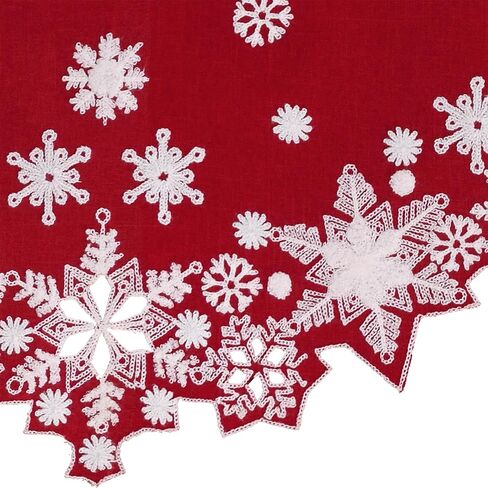 Simhomsen Embroidered Reindeer Kitchen Window Curtain Valance W 57 × L 14 Inches, Christmas Holidays Decorations (Reindeer Navy Blue) in Kuwait