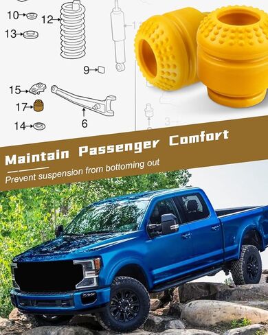 2 Pair Front and Rear Bump Stops Fit for Jeep Wrangler JK 2007-2018, Upper Suspension Jounce Control Arm Bumpers in Saudi Arabia