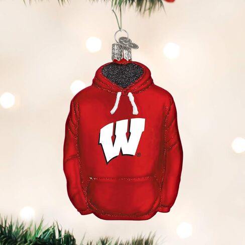 Old World Christmas University of Wisconsin Badgers Glass Blown Ornaments for Christmas Tree Beanie in Saudi Arabia