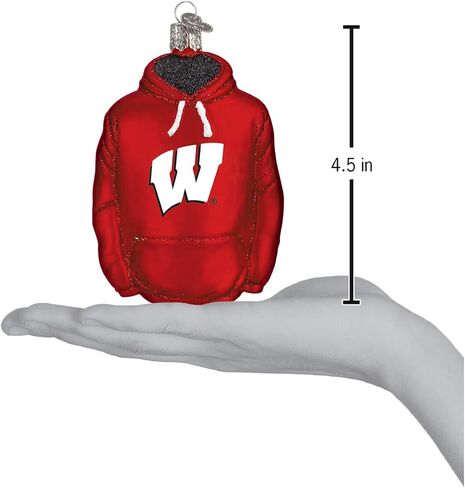 Old World Christmas University of Wisconsin Badgers Glass Blown Ornaments for Christmas Tree Beanie in Saudi Arabia