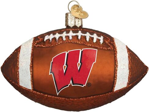 Old World Christmas University of Wisconsin Badgers Glass Blown Ornaments for Christmas Tree Beanie in Saudi Arabia
