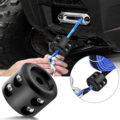 سدادة خطاف كابل الونش متينة وماصة للصدمات، ملحقات ونش للأسلاك والكابلات الاصطناعية وملحقات ATV - تمنع السحب والارتداد والاهتراء (برتقالي) in Kuwait