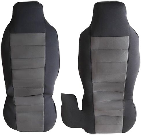 GXARTS قطعتان من غطاء مقعد المقعد الخلفي العالي 60/40 باللونين الأسود والرمادي متوافق مع Ford Ranger 2004 2005 2006 2007 2008 2009 2010 2011 2012 (بدون غطاء وحدة التحكم) in Kuwait