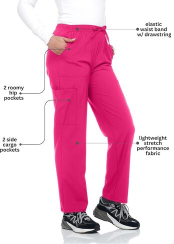 Scrubs for Women 4 Pocket Pants Stretch Nurse Scrub Pants for Medical Uniform and Home Attendant Lightweight in Saudi Arabia