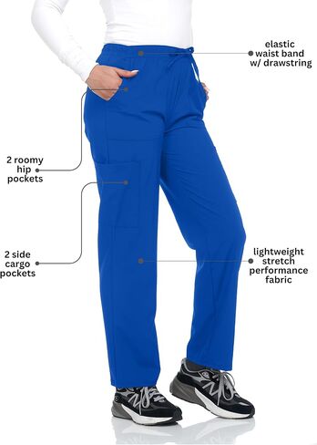 Scrubs for Women 4 Pocket Pants Stretch Nurse Scrub Pants for Medical Uniform and Home Attendant Lightweight in Saudi Arabia