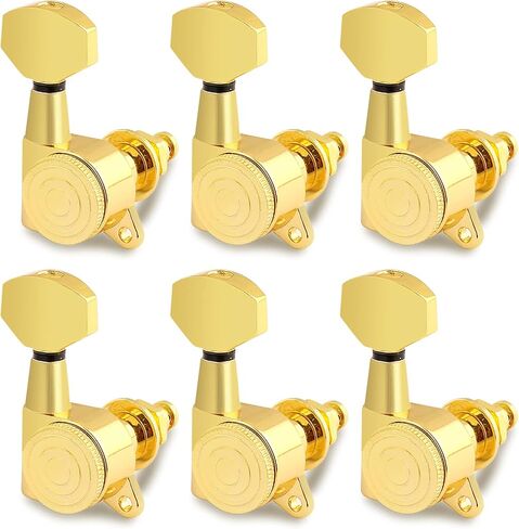 Rubatone Locking Guitar String Tuning Pegs Sealed Machine Heads Tuners Tuning Keys 6 In Line for Right Handed Electric Guitar or Acoustic Guitar Chrome. in Saudi Arabia