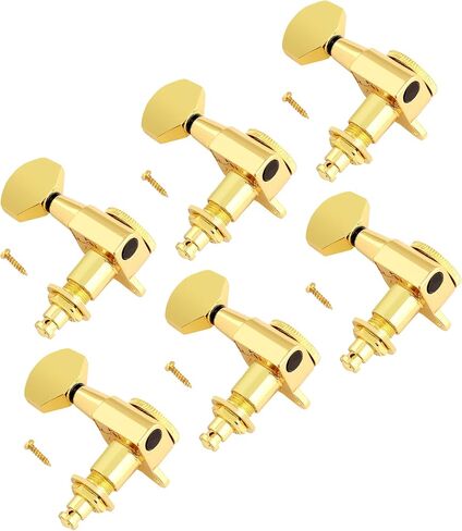 Rubatone Locking Guitar String Tuning Pegs Sealed Machine Heads Tuners Tuning Keys 6 In Line for Right Handed Electric Guitar or Acoustic Guitar Chrome. in Saudi Arabia