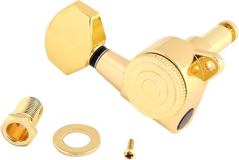 Rubatone Locking Guitar String Tuning Pegs Sealed Machine Heads Tuners Tuning Keys 6 In Line for Right Handed Electric Guitar or Acoustic Guitar Chrome. in Saudi Arabia