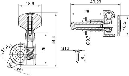 Rubatone Locking Guitar String Tuning Pegs Sealed Machine Heads Tuners Tuning Keys 6 In Line for Right Handed Electric Guitar or Acoustic Guitar Chrome. in Saudi Arabia