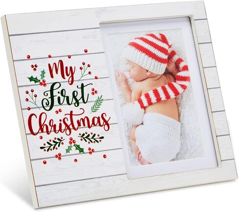 Juvale My First Christmas Picture Frame for 4x6 and 5x7 Inch Photos (9.8 x 7.8 In) in Saudi Arabia