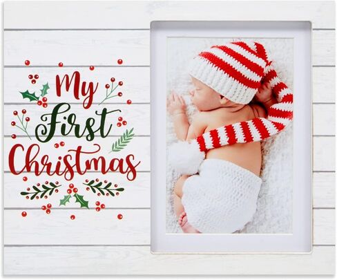 Juvale My First Christmas Picture Frame for 4x6 and 5x7 Inch Photos (9.8 x 7.8 In) in Saudi Arabia