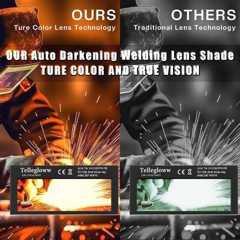 3 Set 2" x 4 1/4" Gold Welding Lens Gold Auto Darkening Welding Lens Shade 10 Welding Filter for Pancake Welding Helmet Pipeliner Automatic Welding Lens for Welding Pipeliner Hood Parts in Saudi Arabia
