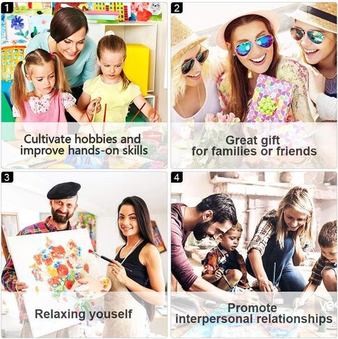 TISHIRON لوحة زيتية يدوية للبلدوغ الفرنسية، طلاء يدوي بالأرقام، لوحة صورة الكلب على القماش للبالغين والأطفال المبتدئين، الرسم مع الفرش، هدية عيد الميلاد، ديكورات الحائط 40.64 سم عرضًا × 50.8 سم طولًا in Kuwait