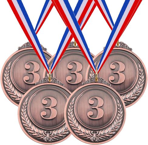 Hilitchi 5Pcs Gold Award Medals - Olympic Style Winner Medals Medals with Ribbon in Saudi Arabia
