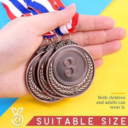 Hilitchi 5Pcs Gold Award Medals - Olympic Style Winner Medals Medals with Ribbon in Saudi Arabia