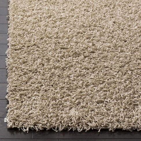 SAFAVIEH Athens Shag Collection Area Rug - 9' x 12', Beige, Non-Shedding & Easy Care, 1.5-inch Thick Ideal for High Traffic Areas in Living Room, Bedroom (SGA119G) in Saudi Arabia