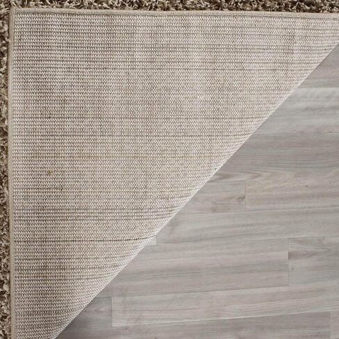 SAFAVIEH Athens Shag Collection Area Rug - 9' x 12', Beige, Non-Shedding & Easy Care, 1.5-inch Thick Ideal for High Traffic Areas in Living Room, Bedroom (SGA119G) in Saudi Arabia