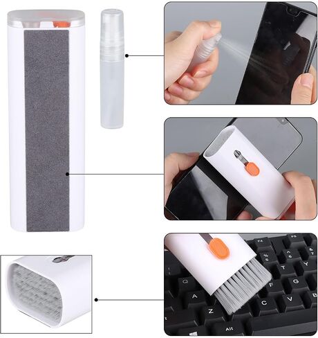 IFTHFOUR Keyboard Cleaning Kit Laptop Cleaner, 21-in-1 Computer Screen Cleaning Kit, Desktop Vacuum Cleaner, Cleaning Brush Tool for MacBook iPad, iPhone Pro, Earbuds, TV Camera Monitor in Saudi Arabia
